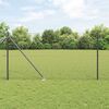 vidaXL Fence Post Grey 50 x 1.2 m (25 x 25 mm mesh) Steel and PVC