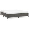 vidaXL Bed Frame without Mattress Dark Grey Super King Velvet