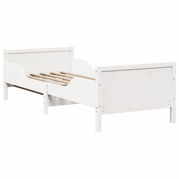 vidaXL Bed Frame with Headboard White 80 x 200 cm Engineered Wood