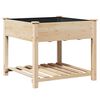 vidaXL Garden Planter Beige 90 x 90 x 76.5 cm Solid Fir Wood