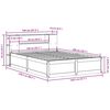 vidaXL Bed Frame without Mattress White 140x200 cm Solid Wood Pine