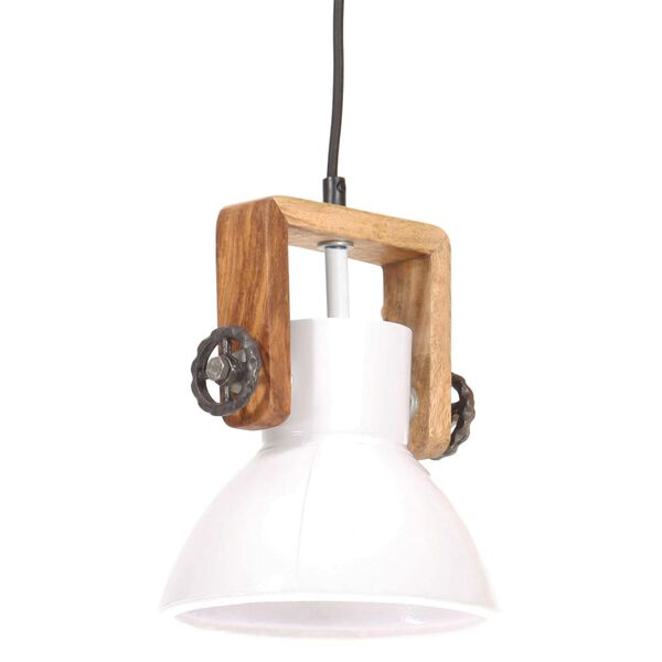 vidaXL Industrial Hanging Lamp 25 W White Round 19 cm E27