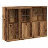 vidaXL LED Sideboard Old Wood 142.5 x 37 x 100 cm Engineered Wood