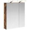 vidaXL Bathroom Mirror Cabinet Smoked Oak 60 x 14.5 x 70 cm