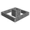 vidaXL Gabion Planter Galvanised Steel 120x120x20