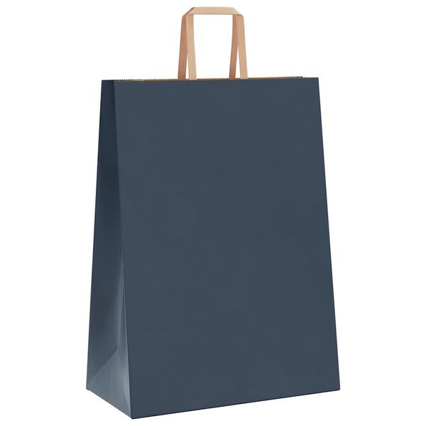 vidaXL Paper Bags 250 pcs with Handles Blue 32x17x44 cm