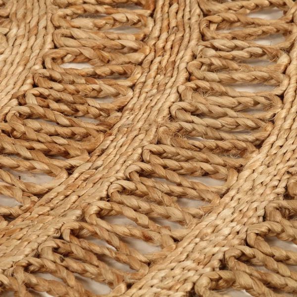 vidaXL Area Rug Hand-braided Jute 180 cm Round