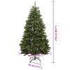 vidaXL Artificial Christmas Tree Green 210 cm PVC and Metal