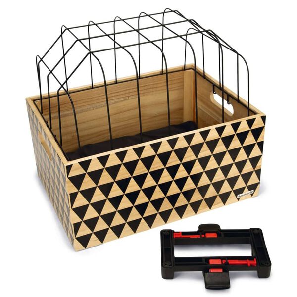 Beeztees Dog Bike Carrier Wood Pattern