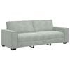 vidaXL Sofa 3 pcs Light Grey Velvet