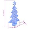 vidaXL Christmas Tree with 160 LEDs Blue 150 cm Acrylic