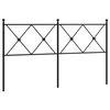 vidaXL Metal Replace Headboard Black 150cm