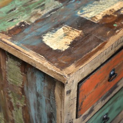 vidaXL Reclaimed Cabinet Solid Wood Multicolour with 16 Drawers