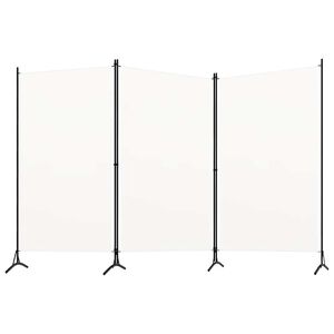 vidaXL 3-Panel Room Divider White 260x180 cm