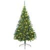 vidaXL Artificial Pre-lit Christmas Tree Green 210 cm PVC