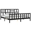 vidaXL Bed Frame without Mattress Black Super King Size Solid Wood Pine