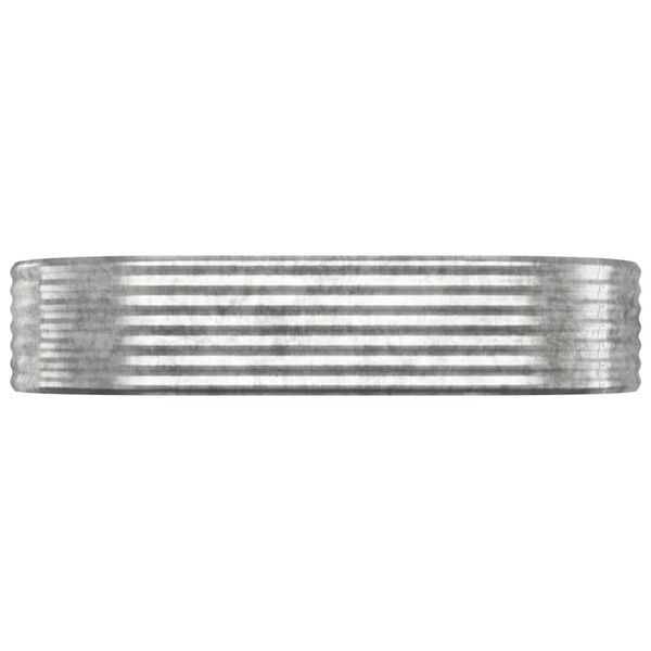 vidaXL Garden Raised Bed Galvanised Steel 175x100x36 cm Silver
