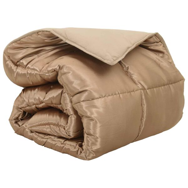 vidaXL Winter Duvet Gold 220 x 140 cm Satin and Microfiber