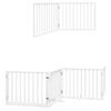 vidaXL Dog Gate with Door Foldable 10 Panels White 800 cm Poplar Wood