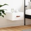 vidaXL Wall-mounted Bedside Cabinet High Gloss White 35x35x20 cm