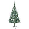 vidaXL Artificial Pre-lit Christmas Tree with Ball Set Pinecones 210 cm