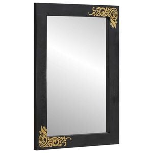 vidaXL Bathroom Mirror Black and Silver 70 x 50 x 2.5 cm