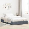 vidaXL Ottoman Bed Frame No Mattress Dark Grey Double Velvet