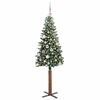 vidaXL Slim Christmas Tree Green 150 cm PVC and Solid Pine wood