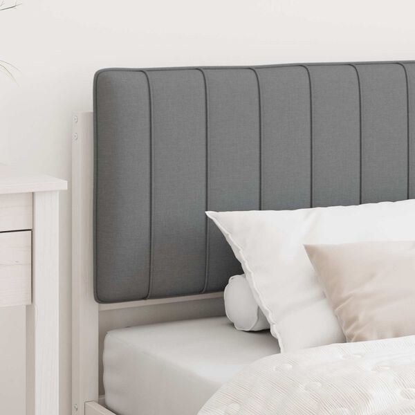 vidaXL Bed Frame with Upholstered Headboard Light Grey 90 x 190 cm