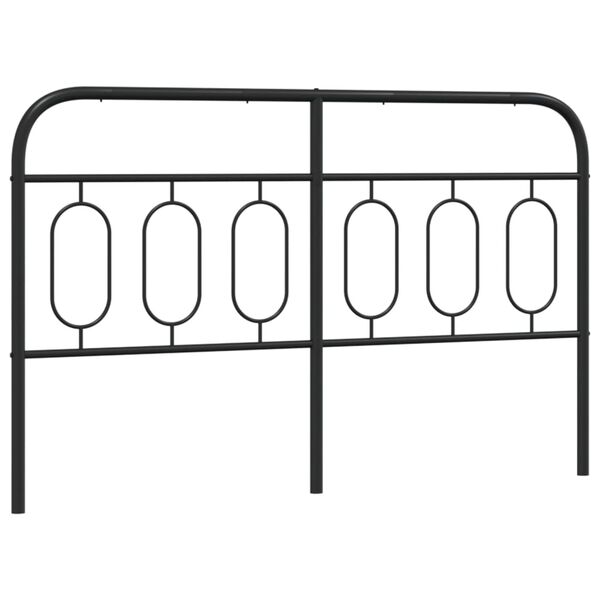 vidaXL Metal Replace Headboard Black 137 cm