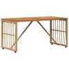 vidaXL Outdoor Table Natural 80 x 40 x 40 cm Steel and Poly Rattan
