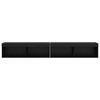 vidaXL TV Wall Cabinets Panama 2 pcs Black Oak 100 x 30 x 30 cm