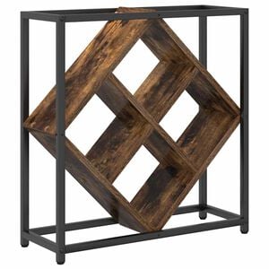 vidaXL Wine Rack Smoked Oak 51 x 18 x 52.5 cm Engineered Wood