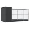 vidaXL Aviary with Extension Silver 416x203x216 cm Steel
