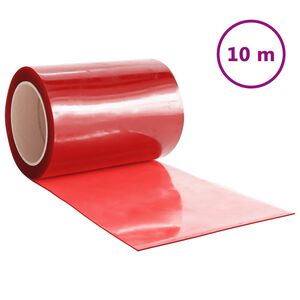 vidaXL Door Curtain Red 300 mmx2.6 mm 10 m PVC