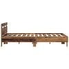 vidaXL Bed Frame with Headboard Solid Oak Wood