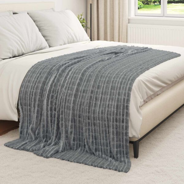vidaXL Throw Blankets 6 pcs Dark Grey 200 x 150 cm Fleece