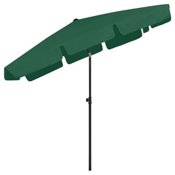 vidaXL Beach Parasol Green 200x125 cm