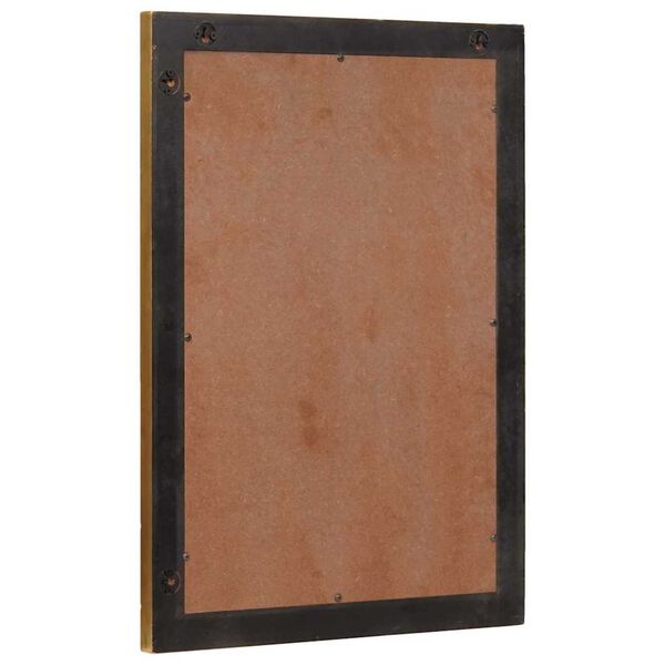 vidaXL Bathroom Mirror Wall-mounted Black and Gold 50 x 2.5 x 70 cm