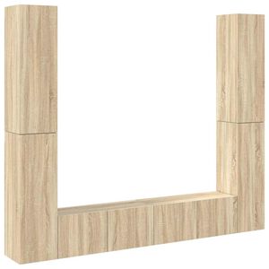vidaXL 6 Piece TV Cabinet Set Sonoma Oak Engineered Wood