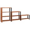 vidaXL Bookshelf 3 pcs Brown 80 x 30 x 110 cm Solid Acacia Wood