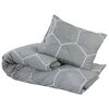 vidaXL Duvet Cover Set Grey 200x220 cm Cotton