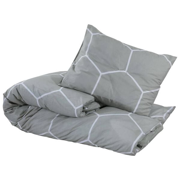 vidaXL Duvet Cover Set Grey 200x220 cm Cotton