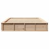 vidaXL Bed Frame Brown 160 x 200 cm Solid Pine Wood