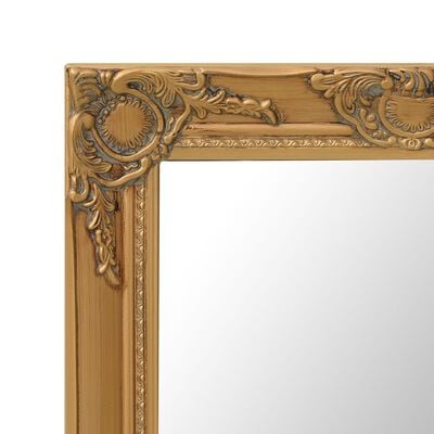 vidaXL Wall Mirror Baroque Style 60x60 cm Gold