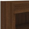 vidaXL 6 Piece TV Wall Cabinet Set with LED Lights Brown Oak