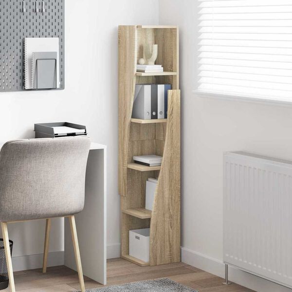 vidaXL Corner Cabinet Sonoma Oak 27.5x27x140cm Engineered Wood