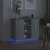 vidaXL LED Sideboard Grey Sonoma 90 x 32 x 75 cm Engineered Wood