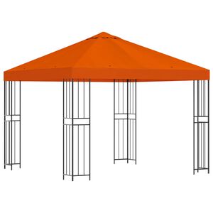 vidaXL Gazebo 3 x 3 m Orange Polyester and Steel 190 gsm