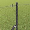 vidaXL Fence Post Grey 10 x 1.6 m (50 mm mesh) Steel and PVC